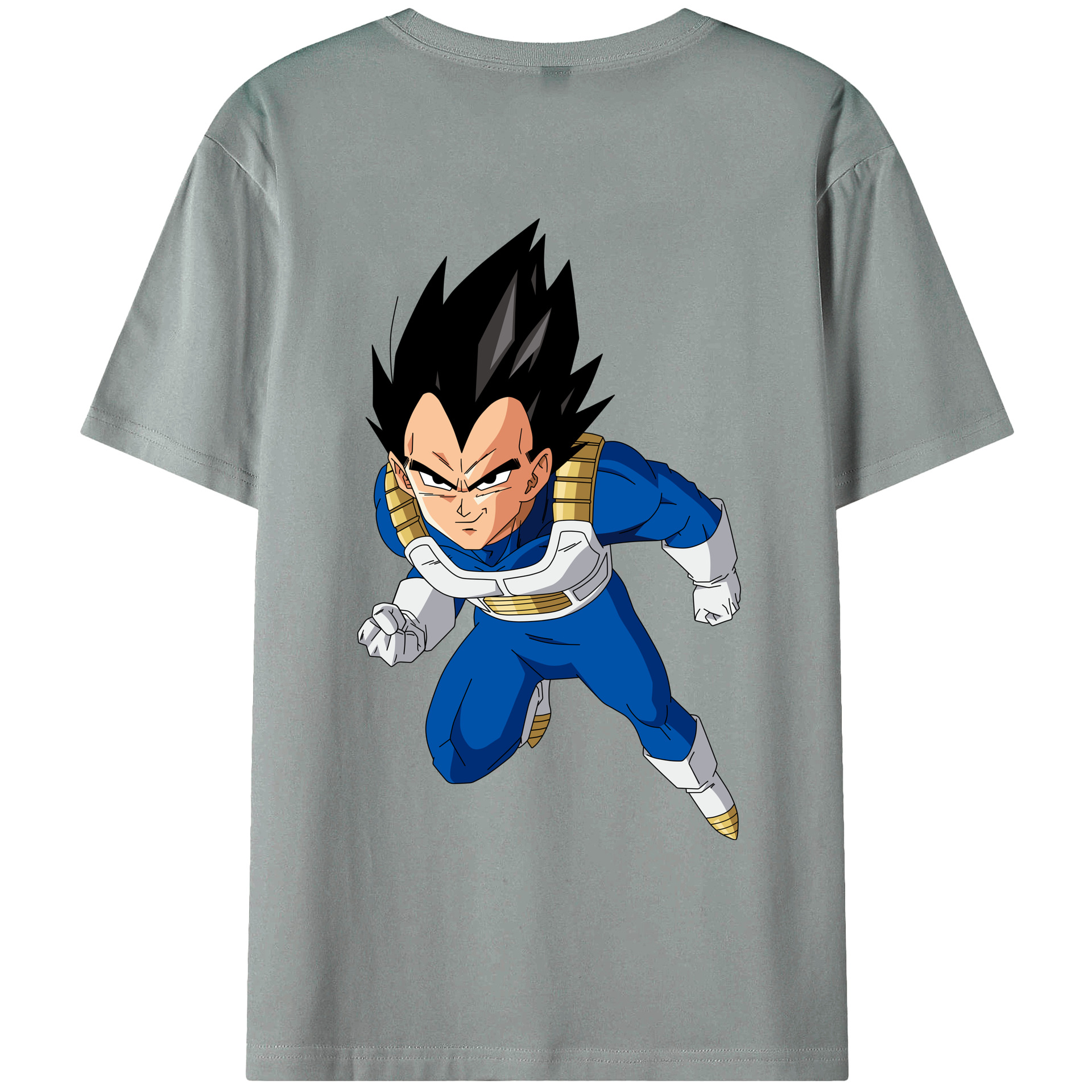 （画像用） ドラゴンボール ベジータ四世（Bejīta Yonsei）DRAGON BALL Vegeta IV 綿100％ メンズ半袖Tシャツ（バックプリント） 通気性